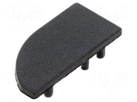 Cap for LED profiles | black | 2pcs | ABS | WAY10