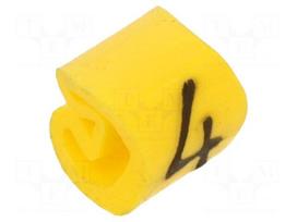 Markers | Marking: 4 | 1.3÷3mm | PVC | yellow | -30÷80°C | leaded | CLI C