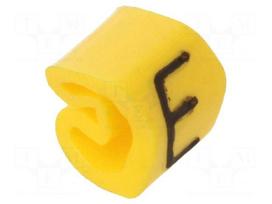 Markers | Marking: ET | 1.3÷3mm | PVC | yellow | leaded | CLI C | UL94V-0