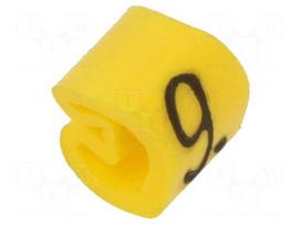 Markers | Marking: 9 | 1.3÷3mm | PVC | yellow | -30÷80°C | leaded | CLI C