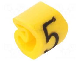 Markers | Marking: 5 | 1.3÷3mm | PVC | yellow | -30÷80°C | leaded | CLI C