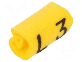 Markers | Marking: L3 | 1.3÷3mm | PVC | yellow | -30÷80°C | leaded | CLI C