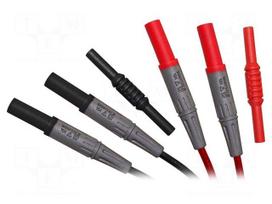 Test lead: kit | banana plug 4mm,both sides | Inom: 10A | Len: 1m