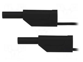 Test lead | 10A | banana plug 2mm,both sides | Len: 1m | black
