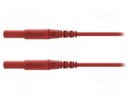 Test lead: single | 16A | banana plug 4mm,both sides | Len: 1.5m | red