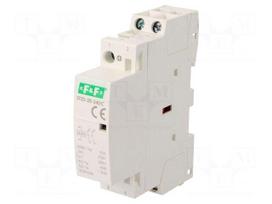 Contactor: 2-pole installation | 25A | 24VDC | NO x2 | IP20 | -25÷50°C