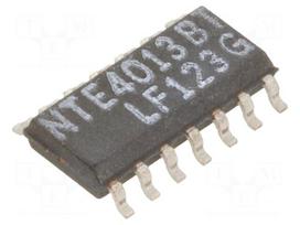 IC: digital | D flip-flop | Ch: 2 | IN: 3 | CMOS | SMD | SO14 | 16uA | OUT: 1
