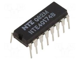 IC: digital | D flip-flop | Ch: 6 | CMOS | THT | DIP16 | 120uA