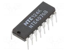 IC: digital | 3-state,4bit,D flip-flop | Ch: 4 | CMOS | THT | DIP16