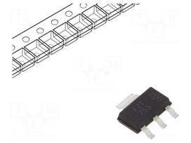 Transistor: PNP | bipolar | 100V | 2A | 1.2W | SOT223