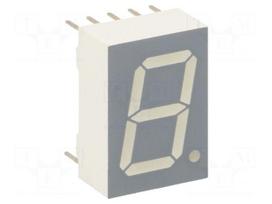 Display: LED | 7-segment | 13mm | 0.51" | No.char: 1 | orange-red | 2÷3V