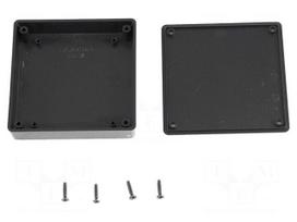 Enclosure: multipurpose | X: 80mm | Y: 80mm | Z: 15mm | 1551 MINI | ABS