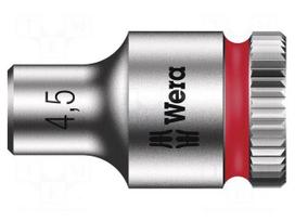 Socket: 6-angles | socket spanner | HEX 4.5mm | 1/4" | Zyklop