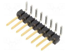 Connector: pin strips | male | PIN: 8 | soldering,THT | Contacts: brass