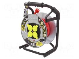 Extension lead | H05RR-F | 3G1.5mm2 | 20m | rubber | red | Sockets no: 4