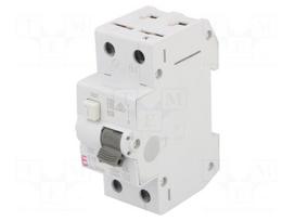 RCBO breaker | Inom: 10A | Ires: 30mA | Poles: 2 | 230/400VAC | IP20 | KZS