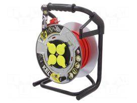 Extension lead | H05RR-F | 3G1.5mm2 | 30m | rubber | red | Sockets no: 4