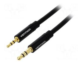 Cable | Jack 2.5mm 3pin plug,Jack 3.5mm 3pin plug | 1m | black
