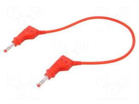 Test lead: single | 32A | banana plug 4mm,both sides | Len: 0.25m