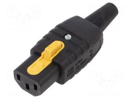 Connector: AC supply | plug | female | 10A | 250VAC | C13 (F) | for cable