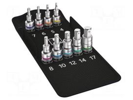 Socket: hex key-bit-set | Chrom-vanadium steel | 1/2" | Zyklop