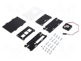 Enclosure: for computer | Raspberry Pi 4 B | plastic | black | X: 91mm