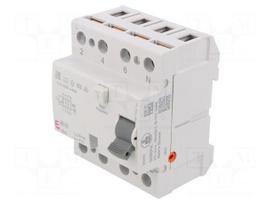 RCD breaker | Inom: 16A | Ires: 30mA | Poles: 4 | 230V,400V | IP20 | EFI