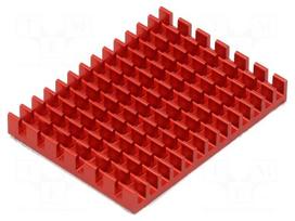 Heatsink: extruded | grilled | Raspberry Pi | red | L: 40mm | W: 30mm