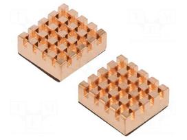 Heatsink: extruded | grilled | Raspberry Pi | copper | L: 13mm | W: 12mm