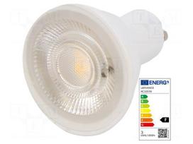 LED lamp | white warm | GU10 | 230VAC | 230lm | P: 2.8W | 2700K | CRImin: 80