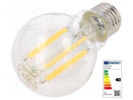LED lamp | E27 | white warm | 230VAC | 1521lm | P: 11W | 2700K | CRImin: 80