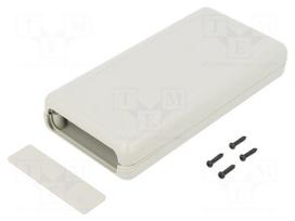 Enclosure: with panel | X: 70mm | Y: 135mm | Z: 24mm | ABS | light grey