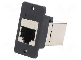 Coupler | Slim | Cat 6a | shielded | 8p8c | RJ45 socket,both sides