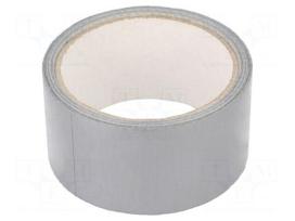 Tape: duct | W: 48mm | L: 10m | Thk: 0.14mm | silver | caoutchouc | -10÷75°C