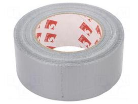 Tape: duct | W: 48mm | L: 50m | Thk: 0.14mm | silver | caoutchouc | -10÷75°C
