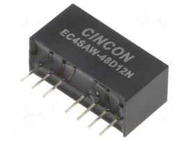 Converter: DC/DC | 5/6W | Uin: 18÷75VDC | Uout: 12VDC | Uout2: -12VDC