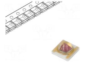 LED | Case (mm): 3535 | 120° | convex | 1.8÷2.6VDC | 3.45x3.45x1.95mm