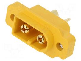 Connector: DC supply | socket | male | XT60 | 30A | 500V | PIN: 2 | straight
