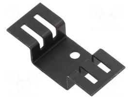 Heatsink: extruded | U | TO220 | black | L: 17.8mm | W: 44.5mm | H: 9.5mm