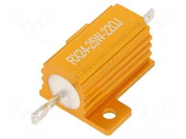 Resistor: wire-wound | 22Ω | with heatsink | 25W | ±5% | 50ppm/°C
