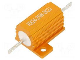 Resistor: wire-wound | with heatsink | 2.2kΩ | 25W | ±5% | 30ppm/°C