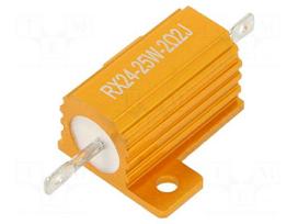 Resistor: wire-wound | with heatsink | 2.2Ω | 25W | ±5% | 50ppm/°C