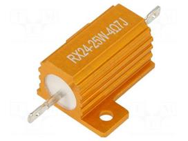 Resistor: wire-wound | with heatsink | 4.7Ω | 25W | ±5% | 50ppm/°C