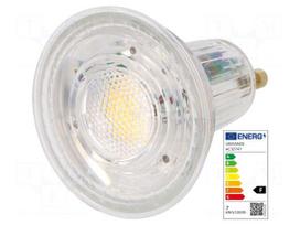 LED lamp | white warm | GU10 | 230VAC | 575lm | P: 6.9W | 60° | 3000K