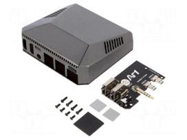 Enclosure: for computer | Raspberry Pi 4 B | aluminium | grey