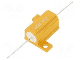 Resistor: wire-wound | with heatsink | 1kΩ | 10W | ±5% | 30ppm/°C