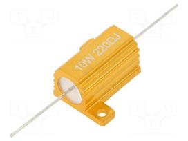 Resistor: wire-wound | with heatsink | 220Ω | 10W | ±5% | 50ppm/°C