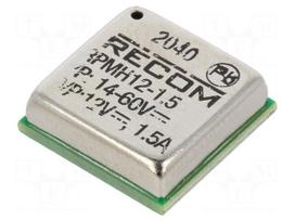 Converter: DC/DC | Uin: 14÷60VDC | Uout: 12VDC | Iout: 1.5A | SMT | OUT: 1