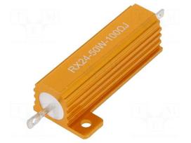 Resistor: wire-wound | 100Ω | with heatsink | 50W | ±5% | 50ppm/°C