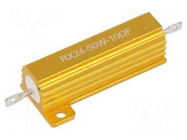 Resistor: wire-wound | with heatsink | 10Ω | 50W | ±1% | 50ppm/°C